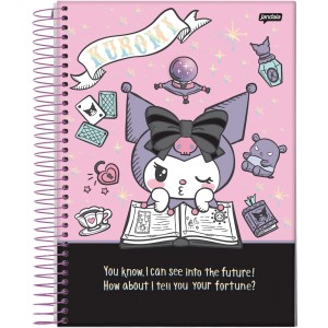 Caderno 10 Matérias Universitário Espiral Kuromi - Jandaia