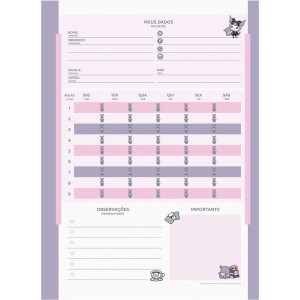 Caderno 10 Matérias Universitário Espiral Kuromi - Jandaia