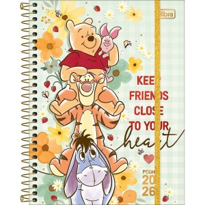 Agenda Planner 2026 Espiral 17,7 x 24 cm Pooh Sortido - Tilibra