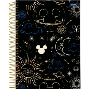 Caderno 10 Matérias Universitário Espiral Mickey Arts Magic - Jandaia