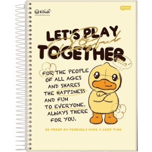 Caderno 10 Matérias Universitário Espiral B-Duck - Jandaia