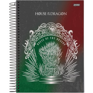 Caderno 10 Matérias Universitário Espiral House Of The Dragon - Jandaia