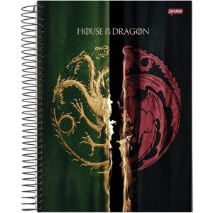 Caderno 10 Matérias Universitário Espiral House Of The Dragon - Jandaia