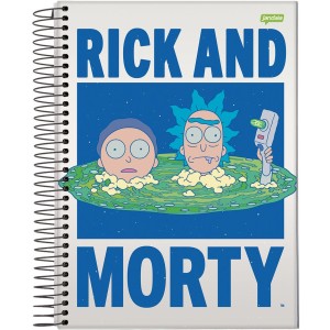 Caderno 1 Matéria Universitário Espiral Rick And Morty - Jandaia