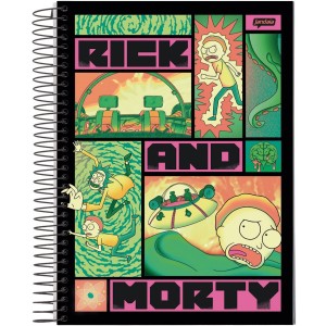 Caderno 1 Matéria Universitário Espiral Rick And Morty - Jandaia