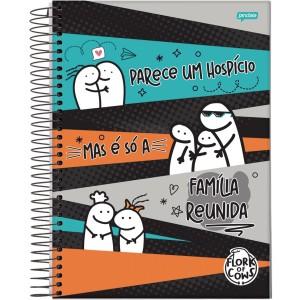 Caderno 1 Matéria Universitário Espiral Flork - Jandaia