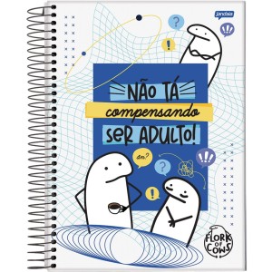 Caderno 1 Matéria Universitário Espiral Flork - Jandaia