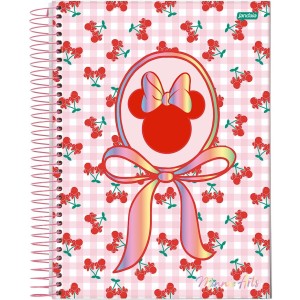 Caderno 10 Matérias Universitário Espiral Minnie Arts - Jandaia