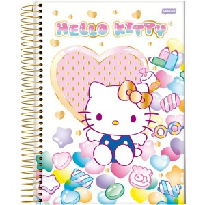 Caderno 1 Matéria Universitário Espiral Hello Kitty - Jandaia
