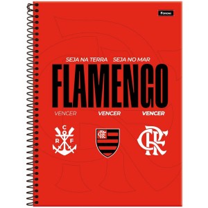 Caderno 10 Matérias Universitário Espiral Flamengo - Foroni