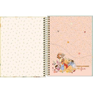 Caderno COLEGIAL 1 Matéria Espiral Pooh - Tilibra