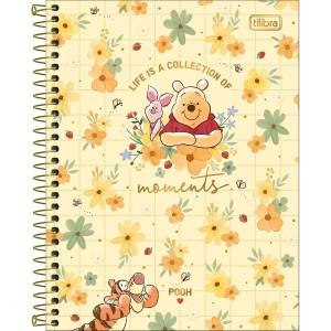 Caderno COLEGIAL 10 Matérias Espiral Pooh - Tilibra
