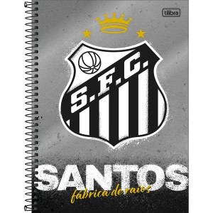 Caderno 1 Matéria Universitário Espiral Santos FC - Tilibra