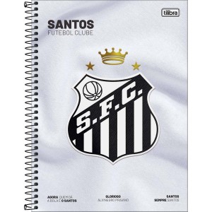Caderno 1 Matéria Universitário Espiral Santos FC - Tilibra