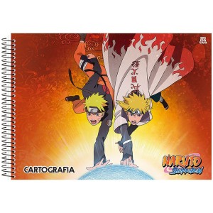Caderno Naruto Cartografia e Desenho 60 folhas Espiral - Animativa