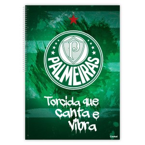 Caderno 10 Matérias Universitário Espiral Palmeiras - Credeal
