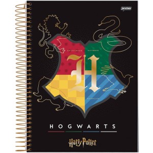 Caderno 10 Matérias Universitário Espiral Harry Potter - Jandaia