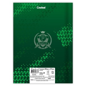 Caderno Brochurão Capa Dura Palmeiras 80 Folhas - Credeal