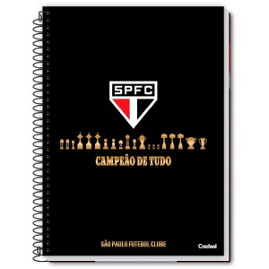 Caderno 10 Matérias Universitário Espiral São Paulo FC - Credeal