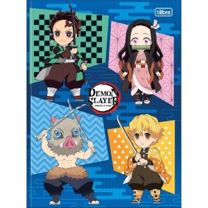 Caderno Brochurão Capa Dura Demon Slayer 80 Folhas - Tilibra