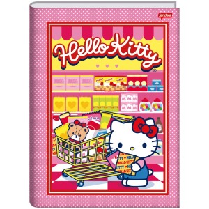 Caderno Brochurão Capa Dura Hello Kitty 80 Folhas - Jandaia