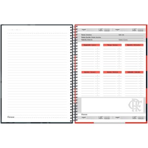 Caderno 20 Matérias Universitário Espiral Flamengo - Foroni