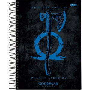 Caderno 1 Matéria Universitário Espiral God Of War Ragnarok - Jandaia