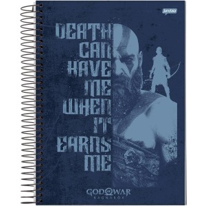Caderno 1 Matéria Universitário Espiral God Of War Ragnarok - Jandaia