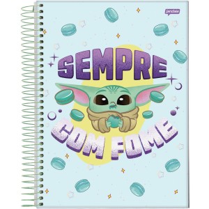 Caderno 1 Matéria Universitário Espiral Grogu - Jandaia