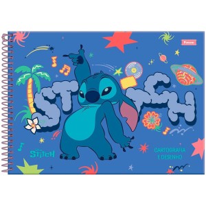 Caderno Stitch Cartografia e Desenho Capa Dura 80 Folhas - Foroni