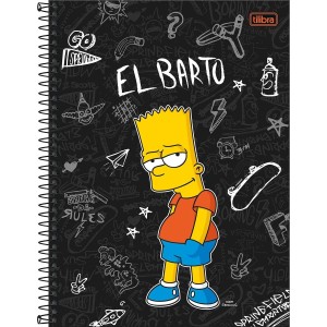 Caderno 1 Matéria Universitário Espiral Simpsons - Tilibra