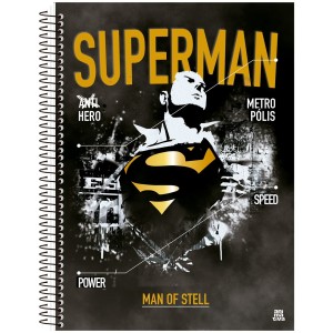 Caderno 1 Matéria Universitário Espiral Superman - Animativa