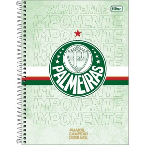 Caderno 1 Matéria Universitário Espiral Palmeiras - Tilibra