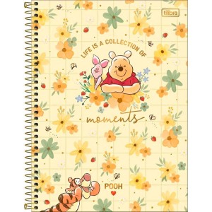 Caderno 10 Matérias Universitário Espiral Pooh - Tilibra