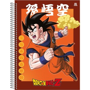 Caderno 10 Matérias Universitário Espiral Dragon Ball Z - Animativa