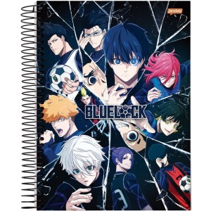 Caderno 10 Matérias Universitário Espiral Blue Lock - Jandaia