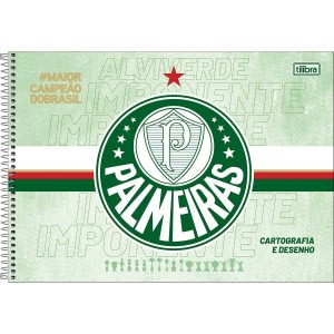Caderno Palmeiras Cartografia e Desenho 80 folhas - Tilibra