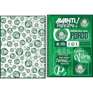 Caderno 10 Matérias Universitário Espiral Palmeiras - Tilibra