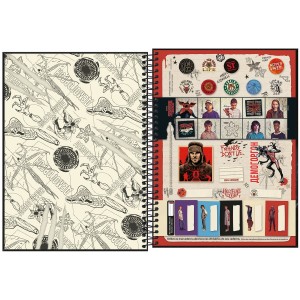 Caderno 1 Matéria Universitário Espiral Stranger Things - Tilibra