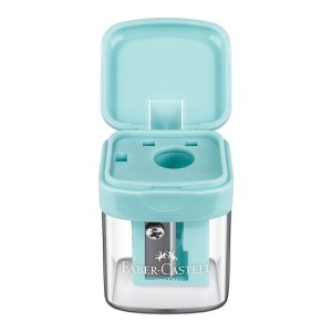 Apontador Com Depósito MiniBox Faber-Castell - Verde Pastel