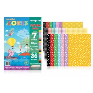 Color Set Textura Visual 180g/m² - 36 folhas