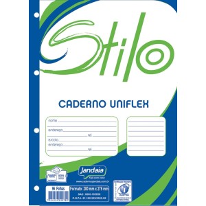 Bloco de Fichário 96 Folhas - Branco Pautado - Stilo - Jandaia