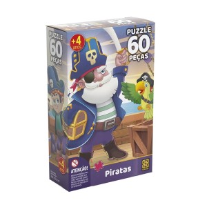 Quebra-cabeça 60 peças Piratas - Grow
