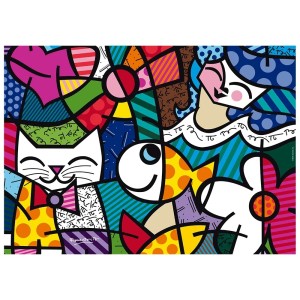Quebra-cabeça 1000 peças Romero Britto Happy - Grow