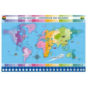 Quebra-cabeça 200 peças Horários do Mundo - Grow