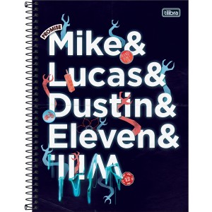 Caderno 1 Matéria Universitário Espiral Stranger Things - Tilibra