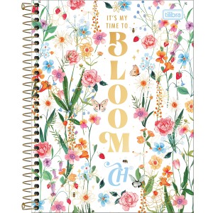 Caderno 1 Matéria Colegial Espiral Capricho - Bloom - Tilibra