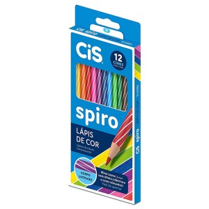 Lápis de Cor 12 Cores CIS Spiro