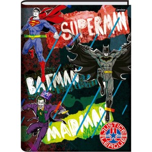 Caderno Brochura Universitário Capa Dura Liga da Justiça 80 folhas - Jandaia