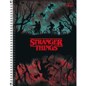 Caderno 1 Matéria Universitário Espiral Stranger Things - Tilibra